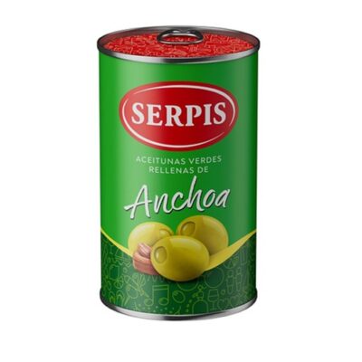 Aceitunas rellenas de anchoa SERPIS