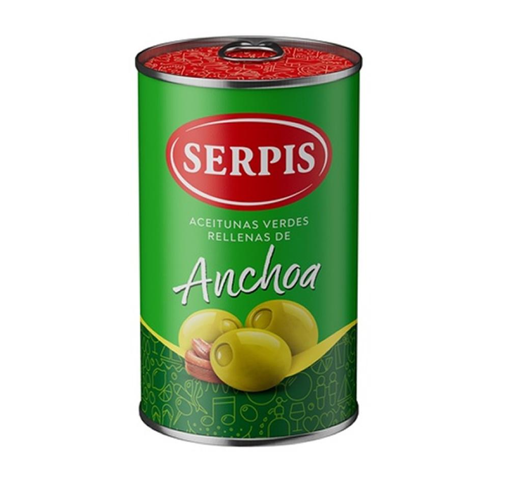 Aceitunas rellenas de anchoa SERPIS
