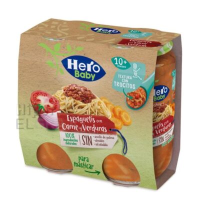 Potito Hero Espaguetis, Carne y Verdura Pack de 2