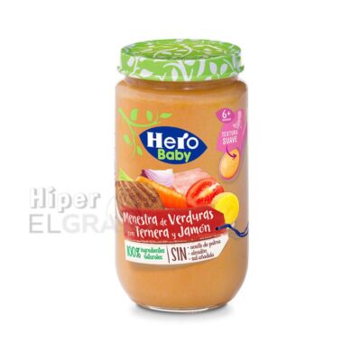 Potito Hero Menestra de Verduras Ternera y Jamón.