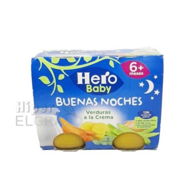 Hero Baby Buenas Noches Verduras a la Crema Pack de 2.