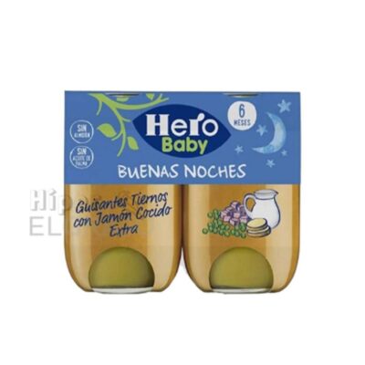 Potito Hero Buenas Noches Guisantes y Jamón.