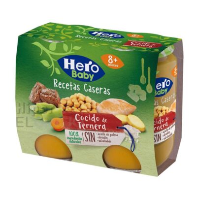 Hero Baby Recetas Cocido de Ternera, Pack de 2 Unidades.