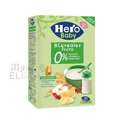 Hero Papilla Baby 8 Cereales y Frutas 340g, 0%