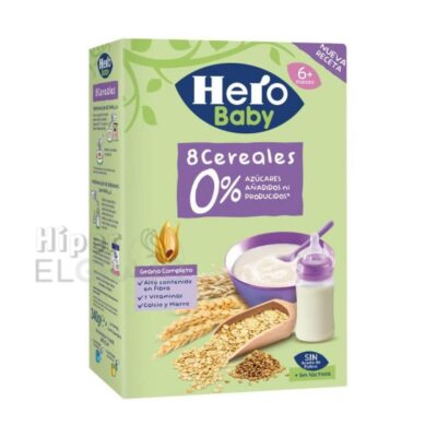 Papilla Hero Baby 8 Cereales 340gr, 0%.