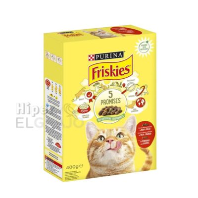 Friskies para Gatos de Buey, Pollo y Verduras.