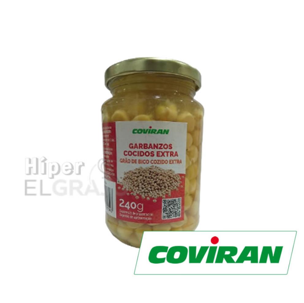 Garbanzos Cocidos Coviran 240gr Cristal.