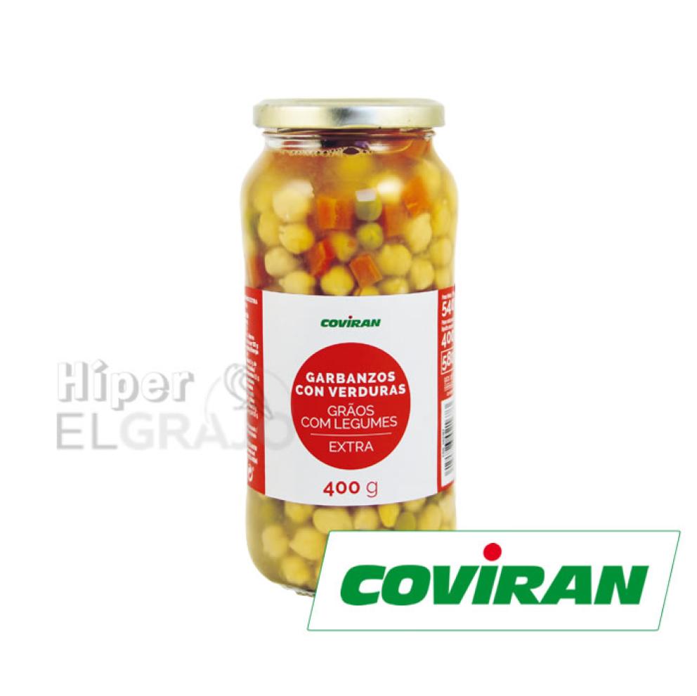 Garbanzos Verduras Coviran Cocidos 580gr.
