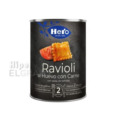 Ravioli Huevo con Carne Hero 430gr.
