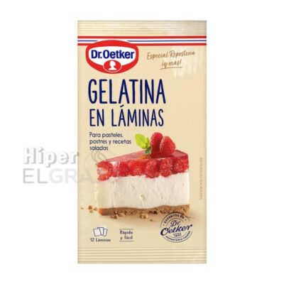 Gelatina Dr.Oetker 12 Unidades Laminas 20gr.