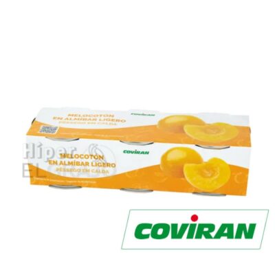 Melocotón Almíbar Coviran Pack de 3 Unidades.