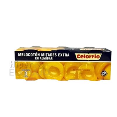 Melocotón Almíbar Celorrio Pack de 3 Unidades.