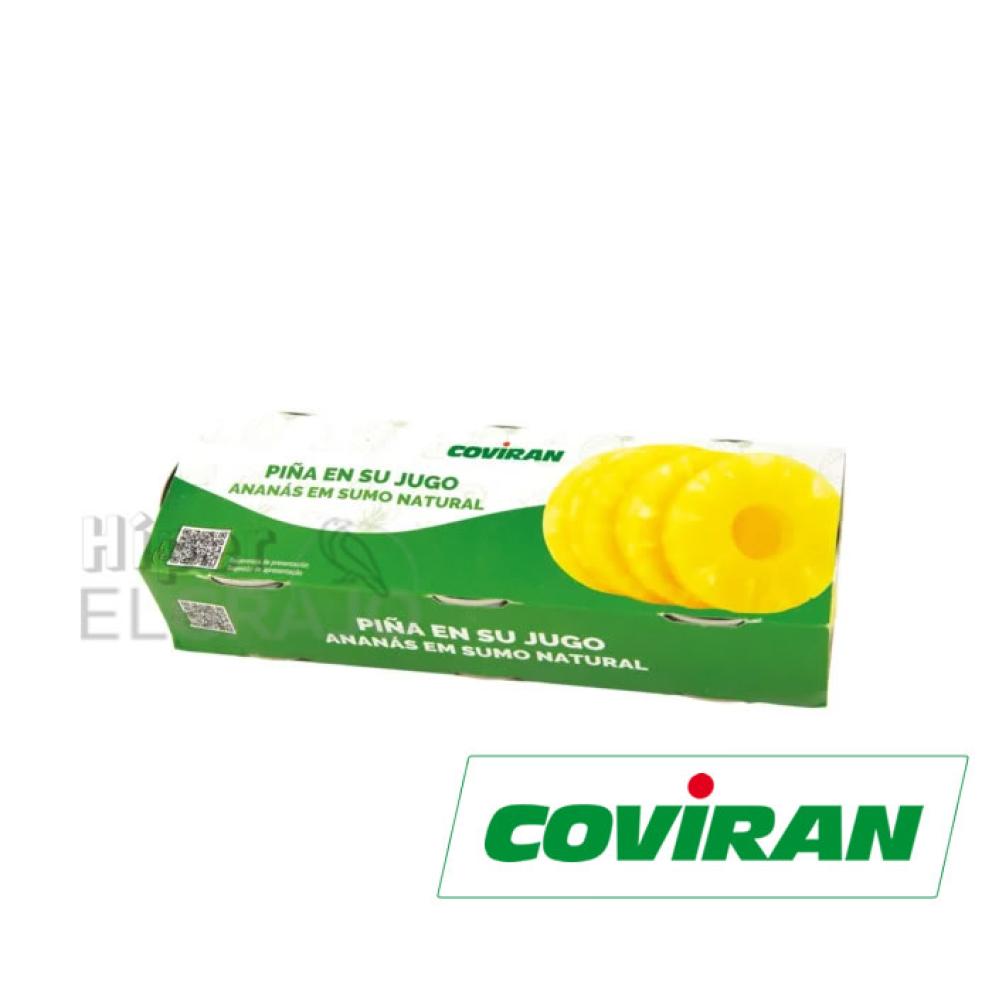 Lata de Piña Coviran en su Jugo Pack de 3 Unidades.