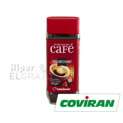 Cafe Soluble Descafeinado Coviran 100g el Bote.