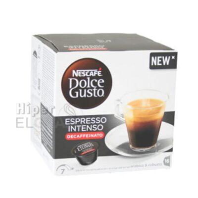 Cafe Espresso Intenso Descafeinado Dolce Gusto 112g, 16 Unidades