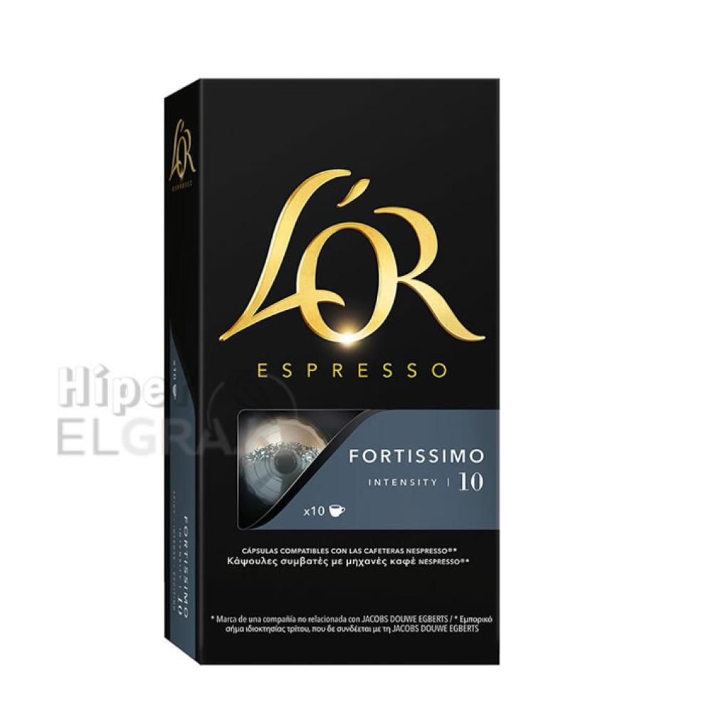 Café Lor Fortissimo Intensidad 10, Capsulas 10.