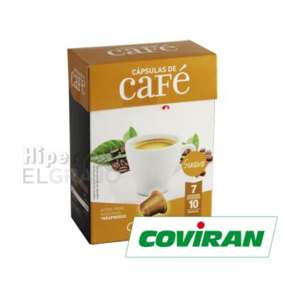 Café Capsulas Coviran suave Nespresso, 10 Unidades