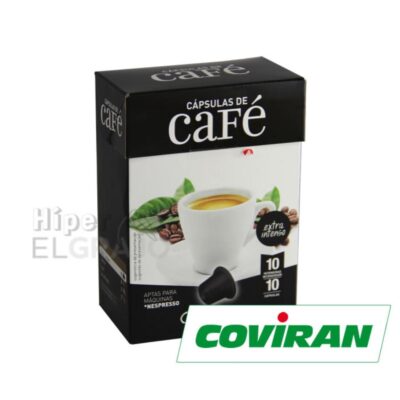Café Capsulas Coviran Extra Intenso Nespresso, 10 Unidades.