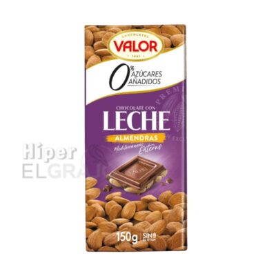 Chocolate Valor con leche sin azucar