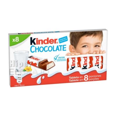Kinder Chocolate Tableta 8 Unidades 100gr.