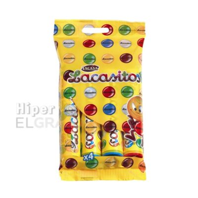 Lacasitos Chocolate Pack de 4 Unidades Tubos 80gr.