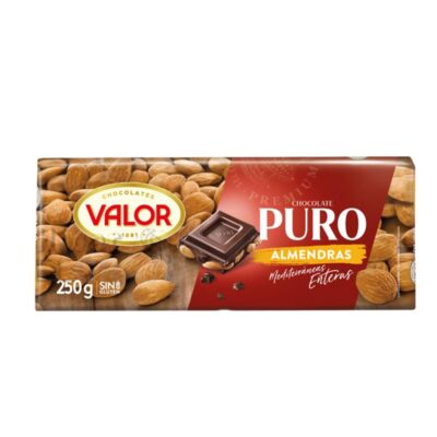 Chocolate Puro Almendrado, Valor, 250gr.