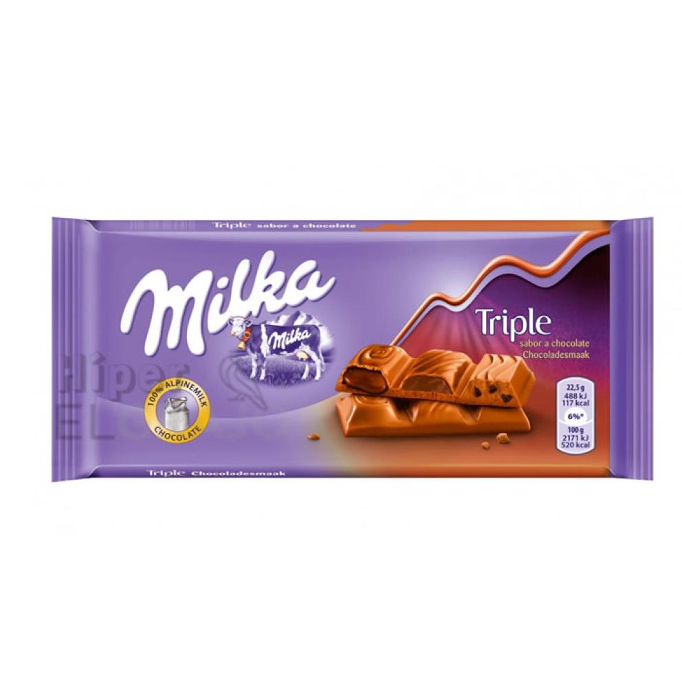 Chocolate Milka Triple Caramelo.
