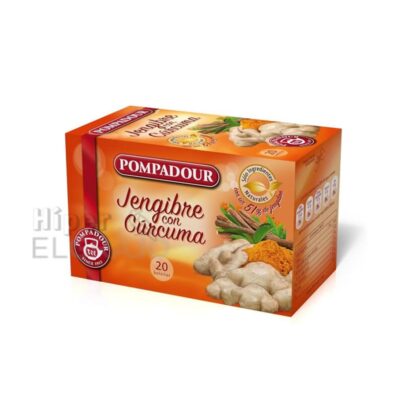 Jengibre con Cúrcuma Pompadour 20 Bolsas.