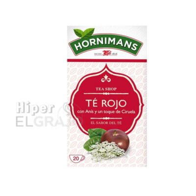 Té Rojo Ciruelas, Anís Hornimans Rojo 20 Unidades.