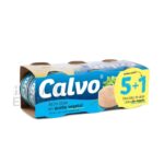 Latas de Atún Claro en Aceite de Girasol, Calvo, Pack de 5 + 1.