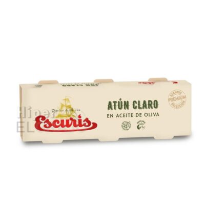 Latas de Atún Escuris en Aceite de Oliva, Pack de 3, 92gr.