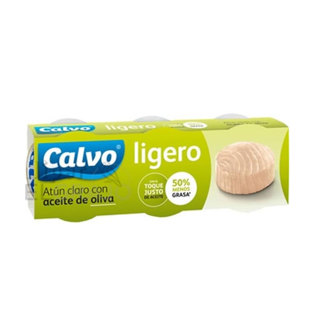 Latas de Atún en Aceite de Oliva Calvo Ligero Pack de 3.