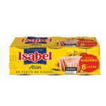 Latas de Atún Isabel Aceite de Girasol Pack 6 + 2 Gratis.