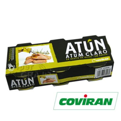 Atún Claro en Aceite de Oliva, Coviran Pack de 3 Unidades.