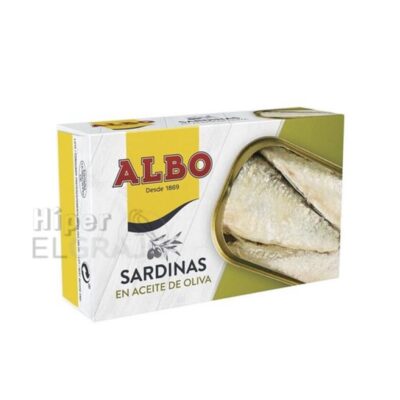 Sardinas en Aceite Oliva, Albo, 120gr.