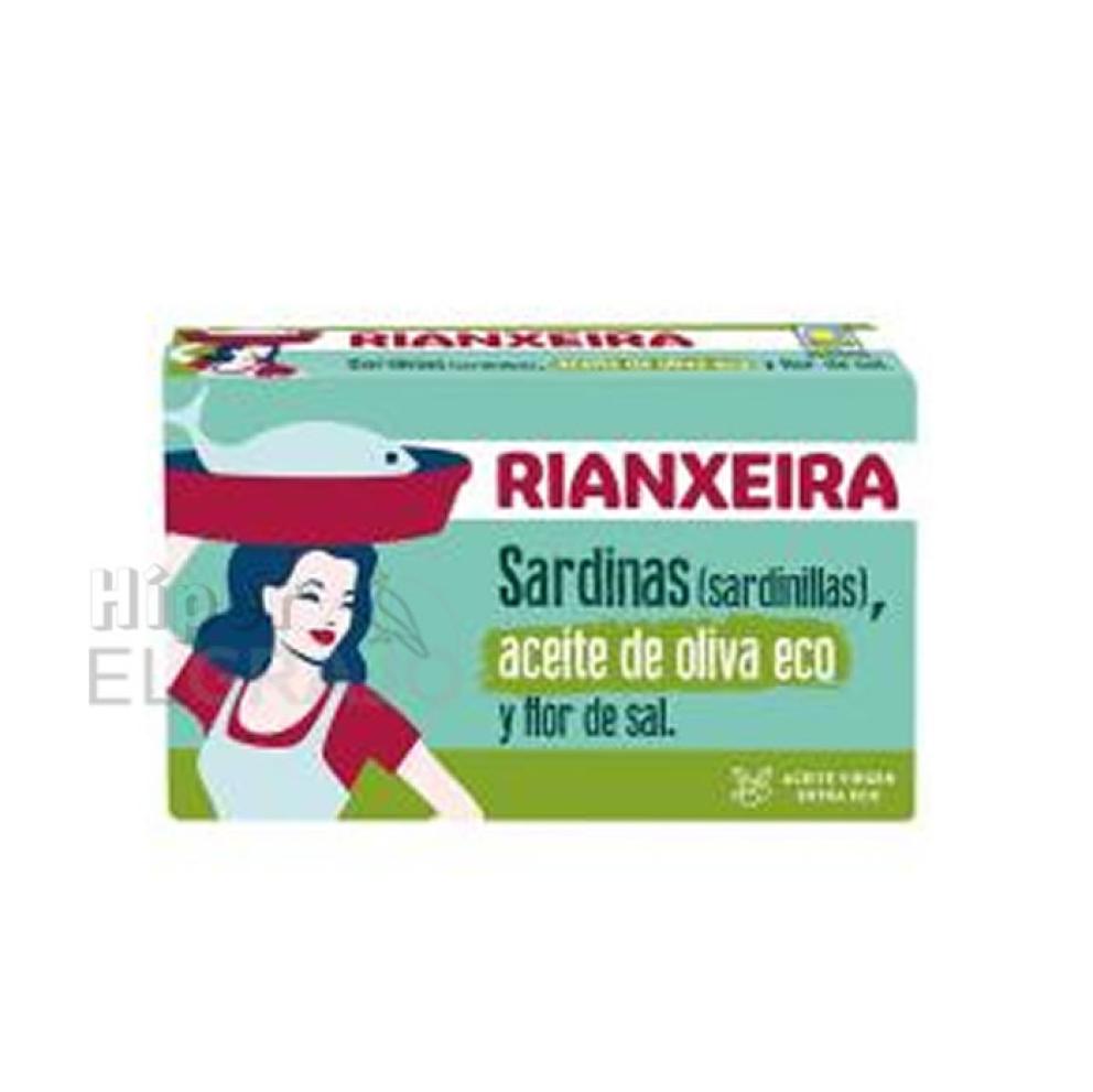 Sardina Rianxeira Aceite de Oliva Eco, 100g.