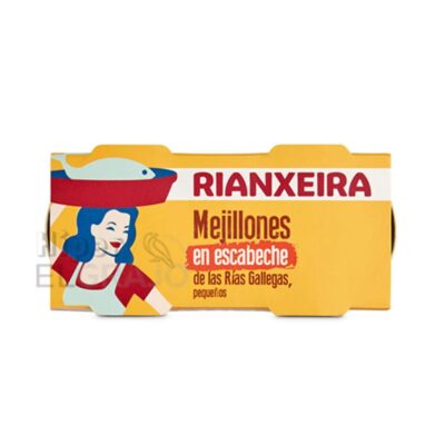 Mejillones Rianxeira Pack de 2 en escabeche.
