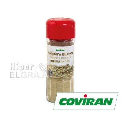 Especia Coviran Pimienta Blanca Molida.