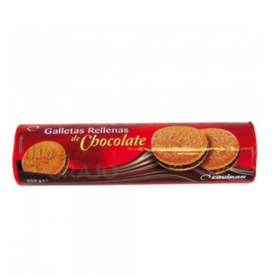 Galletas Coviran Rellenas con Chocolate 250gr.
