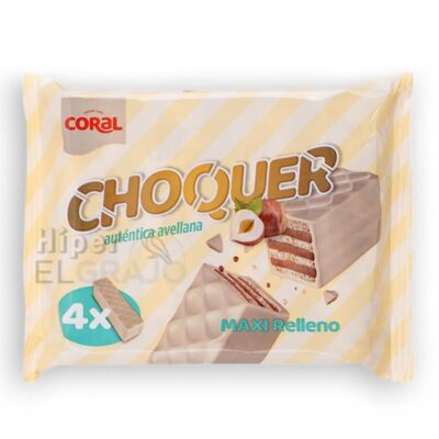 Choquer Avellana Choco Blanco Pack de 4.