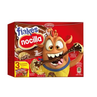 Galletas Flakes Nocilla Cuetara 3 Unidades 105gr.
