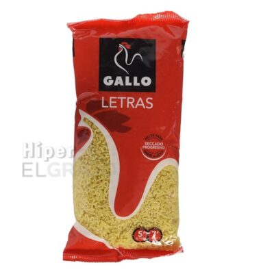 Pasta Letras Gallo 250gr.