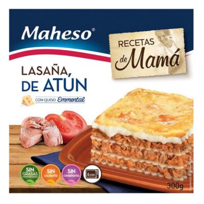 Lasaña de atún Maheso con queso emmental 300g