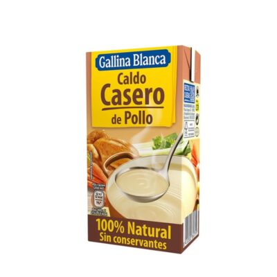 Caldo de Pollo Casero Gallina Blanca, 500ml.
