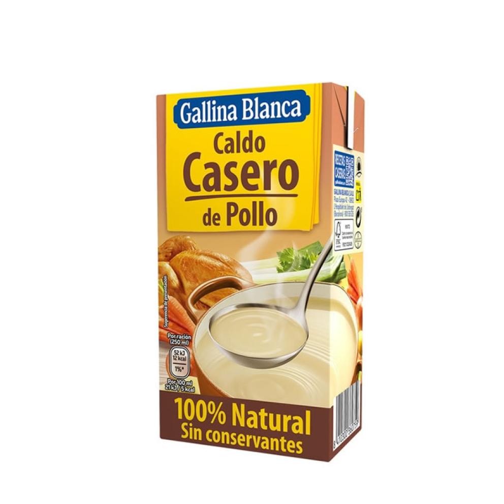 Caldo de Pollo Casero Gallina Blanca, 500ml.