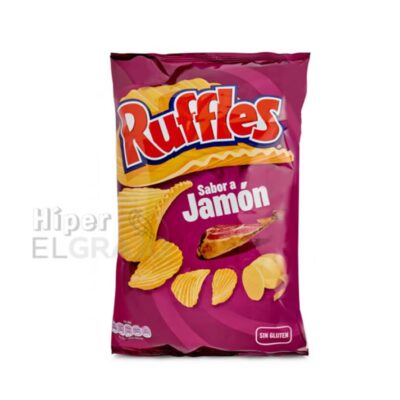 Patatas Ruffles Jamon 115gr.