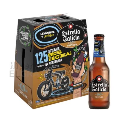 Cerveza Tostada 0,0 Estrella Galicia Pack de 6.