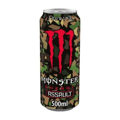 Lata de Monster Energy Assault 500ml.