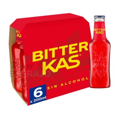 Bitter Kas Pack 6 Unidades, Botellas Cristal.