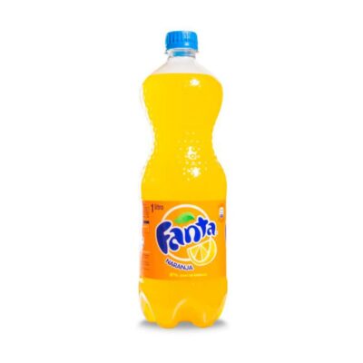 Botella Fanta Naranja, 1 Litro.